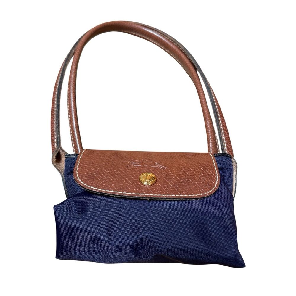 Longchamp LE PLIAGE Original Medium Tote Shoulder Bag Navy Blue WIL M 02